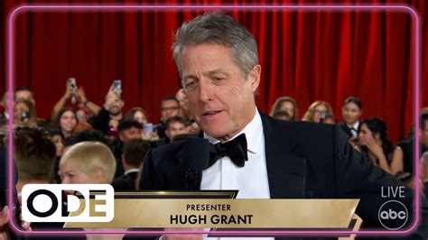 Hugh Grant’s awkward Oscars red carpet interview has people talking